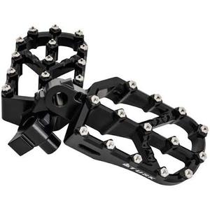 Tusk Strike Billet Moto Foot Pegs Silver Compatible with HONDA CRF250R 2004-2026/CRF450R 2002-2026/CRF300L/RALLY 2021-2025