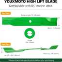 942-04416 54" Mower Blades for Cub Cadet Enforcer 54 GTX2154 Z-Force L54 LZ54 S54 SX54 M54 54 Inch Lawn Tractor Replaces 742-04416 01005337 01005337P 02005018 1005337 / High Lift, 3 Pack