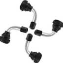 Tire Valve Stems PVR70(4 Pcs),90 Degree Motorcycle Valve Stems,Snap-in Valve Stems Compatible with Yamaha Honda Kawasaki Suzuki Triumph Harley,Valve Stems for Motorcycle, ATV, Scooter(Silver)