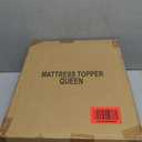 WhatsBedding Memory Foam Mattress Topper Queen Size, with 3D Bubble Mattress Pad Cover Fabric, Cozy Quilted 100% Cotton Layer for Back Pain, White,60"x80"