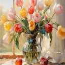 Arttoplus Flower Paint by Numbers Kit for Adults CanvasFlower Adult Paint by Numbers for Adults,Flowers Painting by Numbers for Adult for Gift Home Wall Decor(16x20inch)