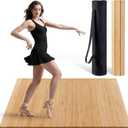 Tap Dance Floor -Portable Dance Floor for Any Surface with Storage Bag, Solid Dance Board Mat, Cushioned Base Mat Perfect for Home, Studio & Events, 47.8"x38.5"
