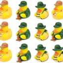 Cool Rubber Ducks (2") Standard Size. (12 Pack) Cute Duck Bath Tub Pool Toys. (Camping Rubber Ducks)