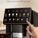 ICEVIVAL Fully Automatic Coffee Machine, 20 Bar Coffee Maker with Grinder, Automatic Espresso Machine with 15 Grinding Levels, Touch Control for Cappuccino & Latte, Auto Self-Cleaning
