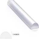 Dalrun Clear Acrylic Shower Threshold 1/2" X 1/4" (WxL), Transparent Shower Dam Shower Splash Guard 39" Long,Half Round,Peel and Stick