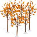 Yunlly Halloween Village Accessories Mini Tree Ornament Autumn Fall Artificial Tree Display Small Bare Branch Winter Fake Branch for Home Office Festival Tabletop Decor, 3 Sizes(Yellow)