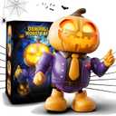 Halloween Themed Toys, Pumpkin Dancing Robot  Plays Spooky Music and Lights Up Eyes, Fun Interactive Sensory Toy for Kids 3-7, Toddler & Adult Gifts, Perfect Halloween Party Decoration