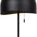 Canarm Henlee Table Lamp, Matte Black, 60W, On-Off Pull Chain, 11.75" W x 21.25" H