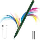 Stylus Pen for Microsoft Surface Pro12/11/10/9/8/X/7+/6/5/4/3, Surface Go 4/3/2/1, Surface Laptop1-5/Studio/Book 3/2/1 with Eraser Side Button,Palm Rejection,Tilt Function,1024 Pressure (Green)