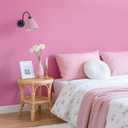 VEELIKE Matte Taffy Pink Wallpaper Stick and Peel Pink Contact Paper for Cabinets Desk Bedroom Walls 24''x118'' Self Adhesive Waterproof Removable Girly Wallpaper for Nursery Dorm Classroom Dollhouse