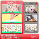 Printable Vinyl Sticker Paper - 30 Sheets 8.5x11 Sticker Paper for Inkjet Printer, Quick-Drying, Waterproof, Vivid Colors & Tear-Resistant, Easy to Cut, Cricut Compatible, DIY Sticker & Labels