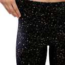 Sparkly Leggings for Women, High Waisted Starry Sky Print Sparkle Pants, Casual Stretch Skinny Legging for Party Holiday (S)