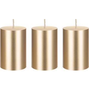 Mega Candles 3 pcs Unscented Solid Gold Pillar Candles, Hand Poured Premium Wax Candle 2 Inch x 3 Inch, Home Dcor, Spas, Weddings, Occasions, Party, Centerpieces, Holidays, Vigils, Prayers