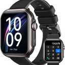 Smart Watches for Women Fitness Tracker: 1.85" Smartwatch with 30 Day+Battery Life Make/Answer Call Sleep Heart Rate SpO2 Monitor IP68 Waterproof 120+Sport Mode Watch for Android iPhone Samsung Black