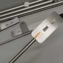 Over The Door Towel Rack,304 Stainless Steel Towel Rack with 2 Hooks, 3 Tier Towel Bar for Hanging Towels, Over Door Towel Storage Holder for Bathroom (Brushed Nickel)