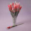 Individually Wrapped Stem Roses with Hearts (Pack of 24)