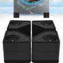 4Pcs Anti Vibration Pads for Washing Machine, Stops Washer Dryer Moving, Prevents Noise, Vibration Transfer, Antivibration Stabilizer Support Feet (Increase3.14in-B)