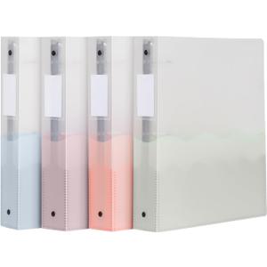 Oxford Flexible Binders, Binders for School and Office, Strong Flexible Poly, 4 Wave Pockets, Translucent Covers, Holds up to 350 Sheets, 1.5 inch Binder, 4 Assorted Boho Colors, 4-Pack (1009730)