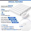 Mini-Split AC Line Set Cover: 3" 25.5 Ft Line Hide for Mini Split Central AC HVAC Heating System - Waterproof PVC Outdoor Pipe Cover Split Unit Line Guard Decorative Refrigerant Line Cover