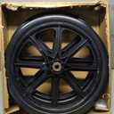 GICOOL 20" Flat Free Tire and Wheel, with 3/4" & 5/8" Bearing, 2.45" Centered Hub, Replacement Wheel For Rubbermaid Wheelbarrow, Garden Yard Cart, 2 Pcs
