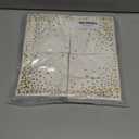 100 Pcs Gold Cocktail Napkins, 3-Ply Party Paper Napkins, 5 x 5 Inches Bar Napkin Disaposable for Weddings, Birthdays, Baby Showers, Anniversaries, and Cocktail Parties (White)