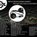 Dual Knock Sensors with Wiring Harness and Intake Manifold Gasket Kit | for Chevy Silverado Avalanche Tahoe, GMC Sierra Yukon, Cadillac Hummer & More GM Vehicles | Replace# 12601822,213-3521,89060413