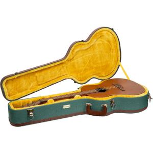 Crossrock Master Series OM Acoustic Guitar Case for Martin 000-14 Fret | Malachite Blue Eco Tweed Fabric, Re-Engineered Shell, Leather Handle & Gold Velvet Interior(CRW720OMMB), Size: OM