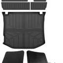 Cargo Liner with Seat Back Cover Fit for 2011-2021 Jeep Grand Cherokee Accessories, Cargo Mat TPE Trunk Mat Trunk Liner for Grand Cherokee(Fit 5-Seats) (Cargo Mat+Seat Back Cover+Square Lid)