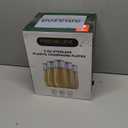 FOCUSLINE 24 Pack 9 Oz Plastic Stemless Gold Rim Champagne Flutes, Heavy Duty, Shatterproof, Disposable & Reusable Crystal Clear Toasting Glasses