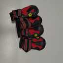 XSY&G Dog Boots,Waterproof Dog Shoes,Dog Booties with Reflective Strips Rugged Anti-Slip Sole and Skid-Proof,Outdoor Dog Shoes for Small Medium Large Dogs 4Pcs Red-Size 4