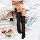 6 Pack Copper Compression Socks for Women and Men Circulation-Best Support for Medical,Running,Nursing,Athletic L/XL