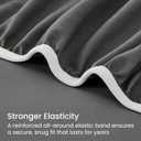 GOKOTTA King Size Fitted Sheet, Bottom Single Fitted Sheet Only with Elastic Corner Straps, Deep Pocket for 10-16 Inch Mattress - Soft Microfiber - Breathable, Hypoallergenic, Wrinkle Free - Dark Grey