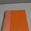 Hardcover Spiral Notebook 8.5"x11" Journal Notebook with Tabs and Removable Dividers 300 Pages 5 Subject Notebook College Ruled, Faux Leather Spiral Bound Notebook for Women School Work (Orange)