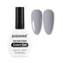 6 x JODSONE 16.5ml Gray Gel Nail Polish Silver Gel Polish High Gloss Soak Off U V Nail Manicure Salon DIY at Home (B27)