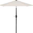 6 Ft Outdoor Patio Umbrella - Outdoor Umbrella for Patio, Pool, Table, Garden, Deck, & Beach - Easy Open/Close Crank and Push Button Tilt Adjustment - Beige Market Umbrellas