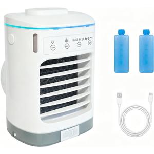 Portable Air Conditioners, 900ML Mini Portable AC Unit with 2-8H Timer,Evaporative Air Cooler Mini Air Conditioner Fan with 4 Speeds,Portable Cooler Fan for Desk, Home, Office, Bedroom, Camping Car