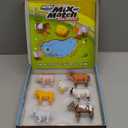 POPULAR PLAYTHINGS Magnetic Animals for Toddlers 1-3, Mini Mix or Match Animal Toys, Set of 7 Gift for Kids - Farm Animals with Pop-up Playmat