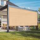 VICLLAX 90% Shade Fabric Sun Shade Cloth with Reinforced Grommets, Outdoor Sun Screen Fabric for Outdoor Patio Garden Pergola Cover Canopy 24x24 FT, Wheat
