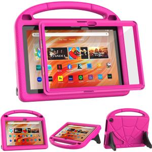 Fire HD 10 & HD 10 Plus Tablet Case for Kids(13/11th Gen, 2023/2021 Release)- Patamiyar Lightweight Shockproof Case with Screen Protector Handle Stand for Fire HD 10 Kids&Kids Pro -Blue
