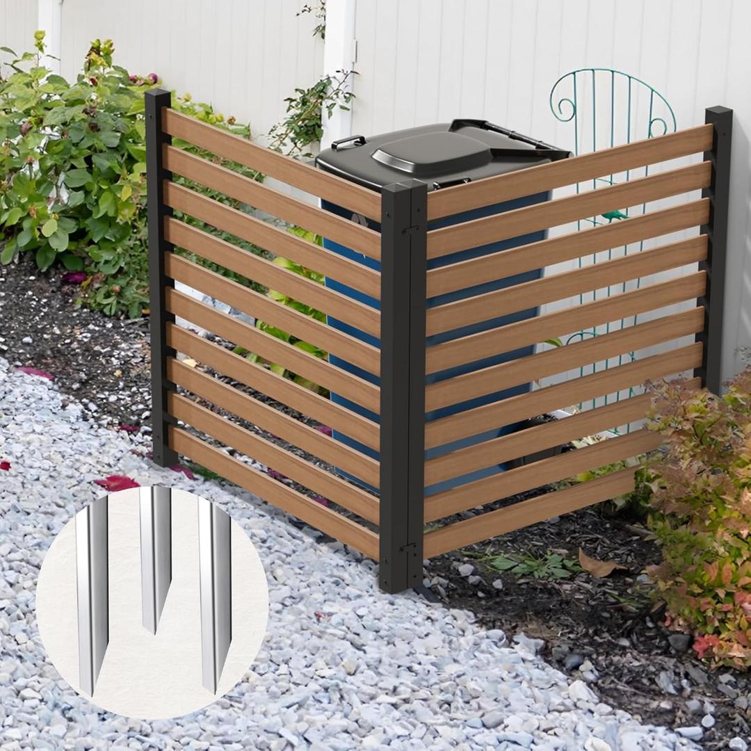 Air Conditioner Fence 42" W X 42" H Trash Can Fence for Outside No Nig Privacy Panel Pool Equipment Enclosure (2-Pack)
