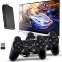 Retro Console, Wireless Retro Game Console, Plug & Play Video TV Game with 24600+ Built-in Games, 4K HD Output, and 2.4GHz Wireless Controller, 9 Classic Emulators Deep Black