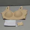 LetsJoli Bras for Women Supportive Wireless Push Up Bra Full Coverage No Underwire Seamless Plus Size for Older Women, XL 