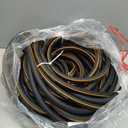 Giraffe Tools Garden Hose 5/8" Custom Length, No Kink, Flexible, Leakproof Water Hose, 600 Burst PSI, 100ft Male Female Fittings,Black Orange