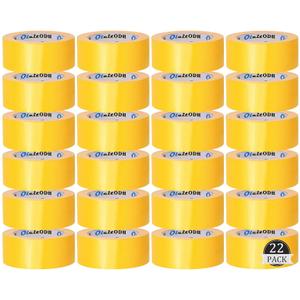 22 Pack Yellow Duct Tape Heavy Duty,8.3 Mil Thickness,2 Inches x 30 Yards,Strong Industrial Strength,Flexible,No Residue,Waterproof and Tear by Hand,Multi-Use for Indoor & Outdoor Repairs