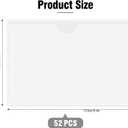 52 Pcs 3" x 5" Self Adhesive Index Card Pockets Label Pockets with Top Open for Loading, Clear Adhesive Pockets Labels Holders for Storage Bins, Library Card, Organizing(Index Card not Included)
