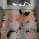Ling's Moment Blush Silk Artificial Flowers Combo for Wedding Bouquets Centerpieces Flower Arrangements Decorations Bridal Shower (Grand, Pk-pink & Cream)