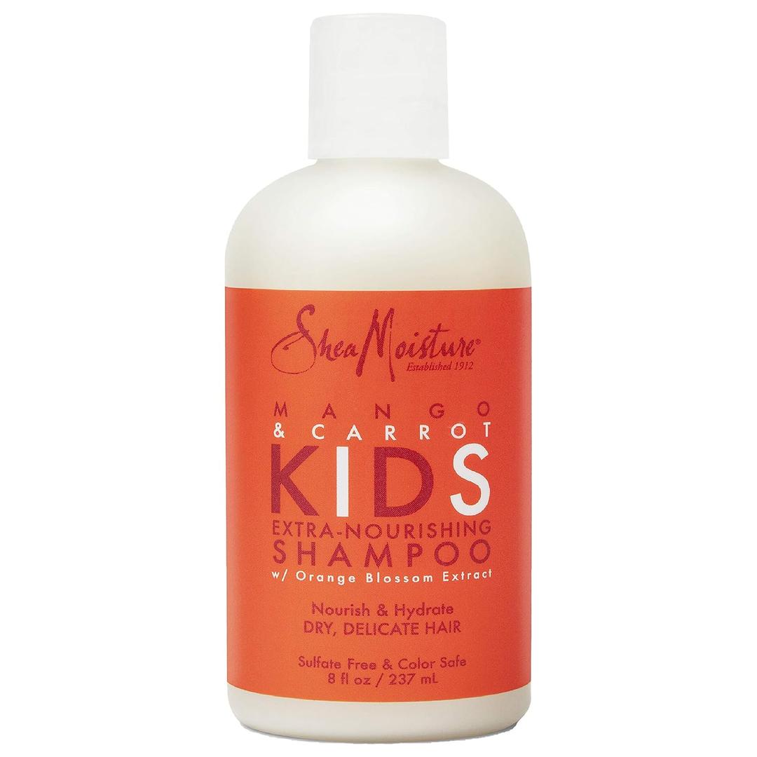 SheaMoisture Extra-Nourishing Shampoo hair care for Kids Mango Carrot with Shea Butter 8 oz (8 Fl Oz (Pack of 1))
