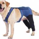 Dog Hind Leg Recovery Sleeve Dog Recovery Suit as Cone Collar Alternative, 2.5mm Thick and Waterproof, Prevent Pet Wounds Licking, Biting (XLarge)