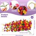 Artificial Flowers for Outdoors Faux Hibiscus Flowers 2 Pack UV Resistant Fake Hanging Plants with Silk Leaves Flexible Vines for Patio Front Door Porch Planter Home Indoor Summer Fall Decor
