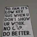 Students Teachers Gift Funny Math/English/Science/History Class It's Low Key Sus When U Don't Show Ur Work Tin Sign for Home Classroom Study Room Wall Decor 8x12 Inch (3233)